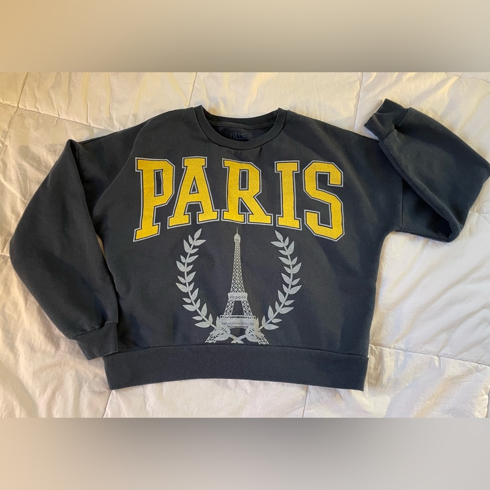 Freeze Navy Blue Fleece “Paris” Sweatshirt